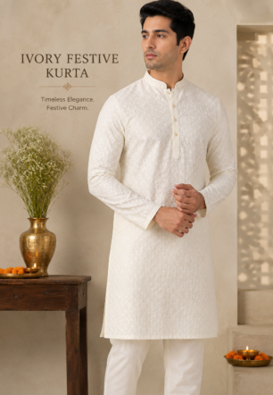 Ivory Festive Kurta